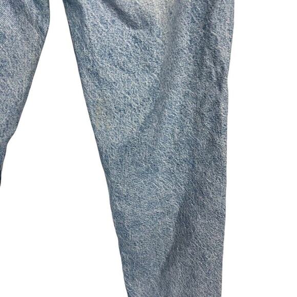 Zara Womens High Rise Distressed Medium Wash Blue Jeans Relaxed Mom Fit sz 4 - Picture 12 of 16